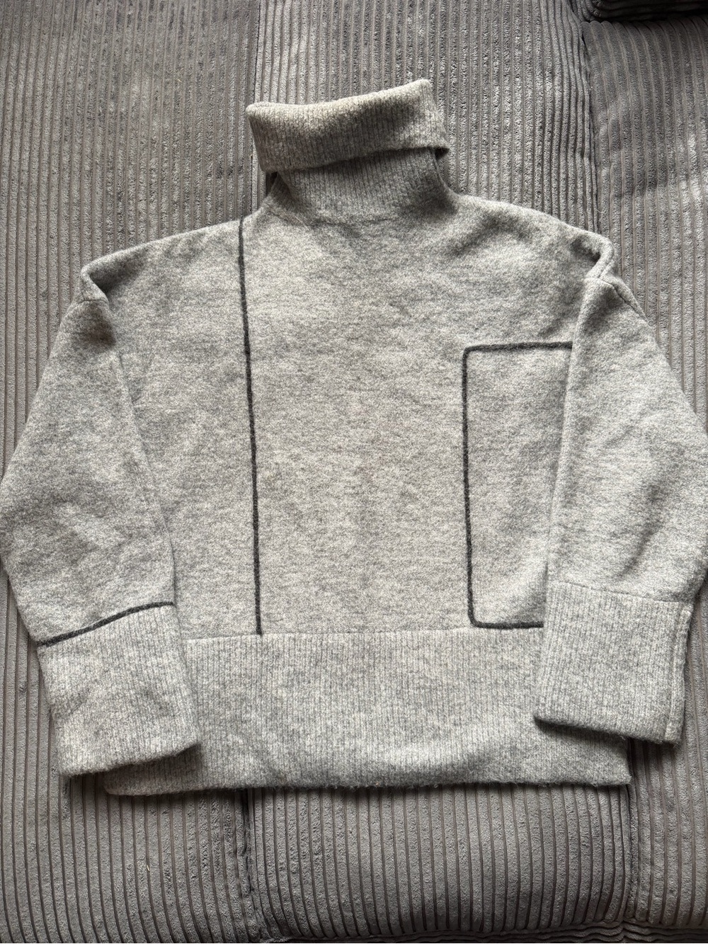 Zara Light Grey Turtleneck Sweater